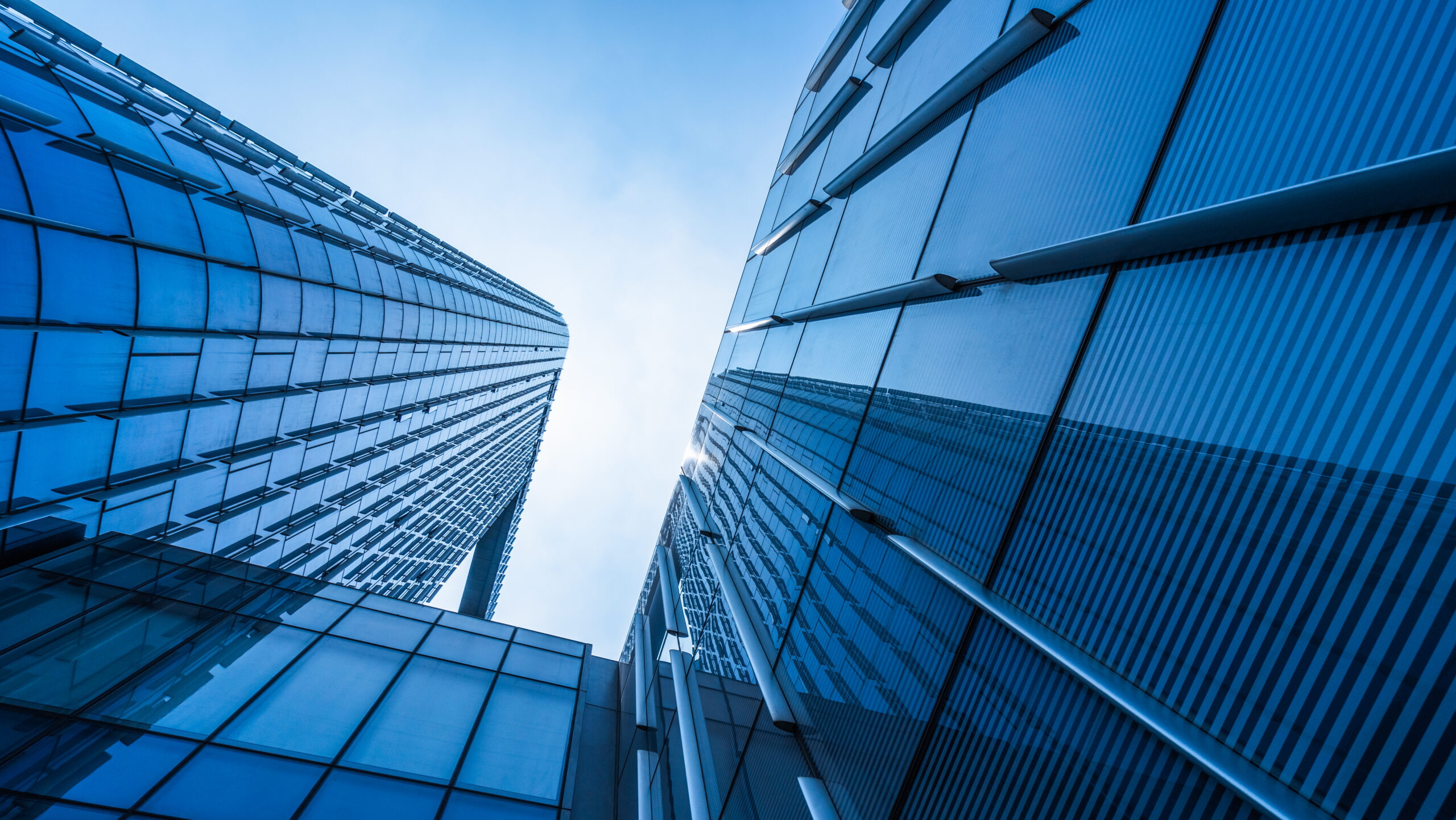low angle view of skyscrapers in city of China